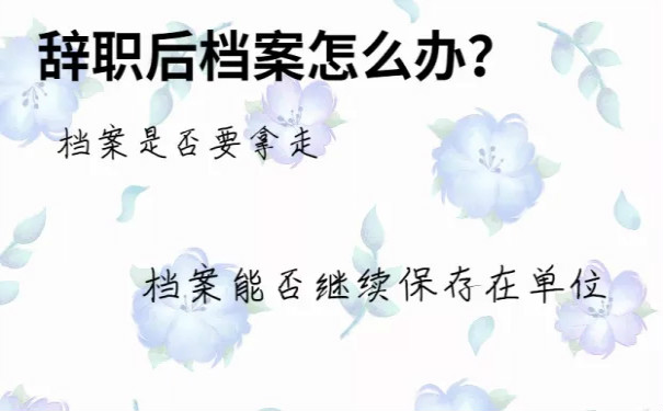 辞职后档案在手中