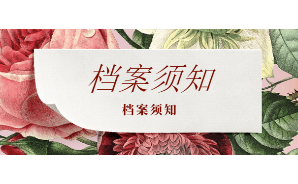 档案须知