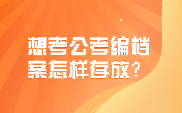 想考公考编档案怎样存放？