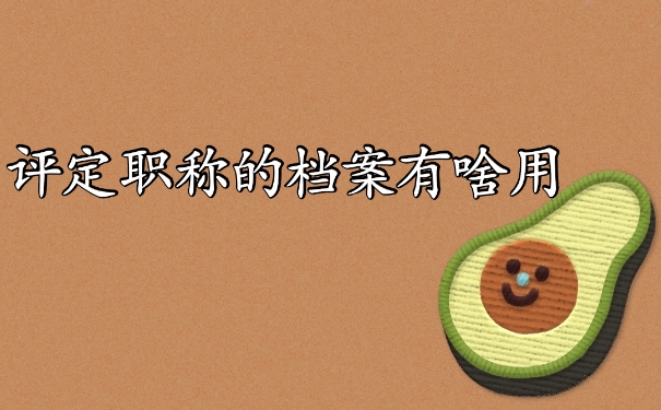 档案啥用