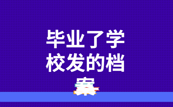 毕业了学校发的档案