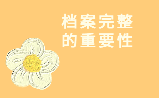 档案完整的重要性