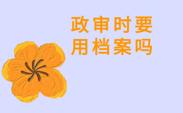 政审时要用档案吗